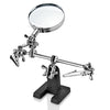 Helping 3rd Hand Magnifier Tool Soldering Iron Base Stand with Vise Clamp & 3x Magnifying Glass Precision Useful to Electrician Engineers Jewelers for Hobbies and Jewelry