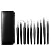 Precision Tweezers Set, ElleSye 10 PCS ESD Tweezer Set, Anti-Static Stainless Steel Tweezers Kit Curved Tweezers for Craft, Jewelry, Electronics, Laboratory Work