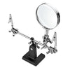 Helping 3rd Hand Magnifier Tool Soldering Iron Base Stand with Vise Clamp & 3x Magnifying Glass Precision Useful to Electrician Engineers Jewelers for Hobbies and Jewelry