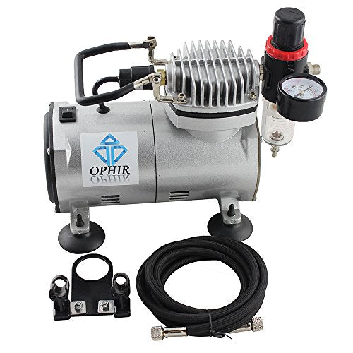 OPHIR 110V PRO Air Compressor with 2PCS Airbrush Spray Gun Paint