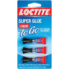 Loctite Super Glue Liquid To Go, Clear, 3 - 0.03 Ounce Squeeze Tubes (1734231)