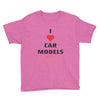 I Heart Car Models Youth Short Sleeve T-Shirt
