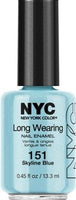 New York Color Long Wearing Nail Enamel - Skyline Blue (Pack of 3) by N.Y.C.