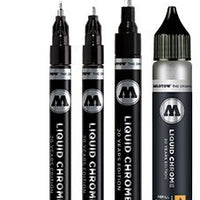 Molotow Liquid Chrome Pack - 3x markers plus a 30ml refill
