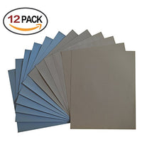 Grit 1500 2000 2500 3000 5000 7000 High Precision Polishing Sanding Wet/dry Abrasive Sandpaper Sheets - Germany, Pack of 12