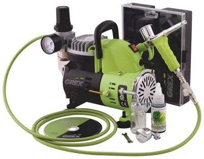 Grex GCK01 Combo Kit with Genesis.XT and AC1810-A Air Compressor Airbrush