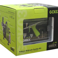 Grex GCK03 Airbrush Combo Kit with Tritium.TG3 Airbrush, AC1810-A Compressor, Accessories and DVD