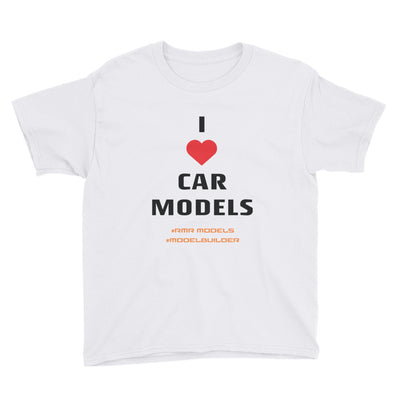 I Heart Car Models Youth Short Sleeve T-Shirt