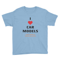 I Heart Car Models Youth Short Sleeve T-Shirt